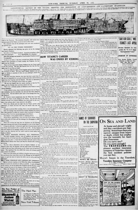 New-York Tribune du 16/04/1912